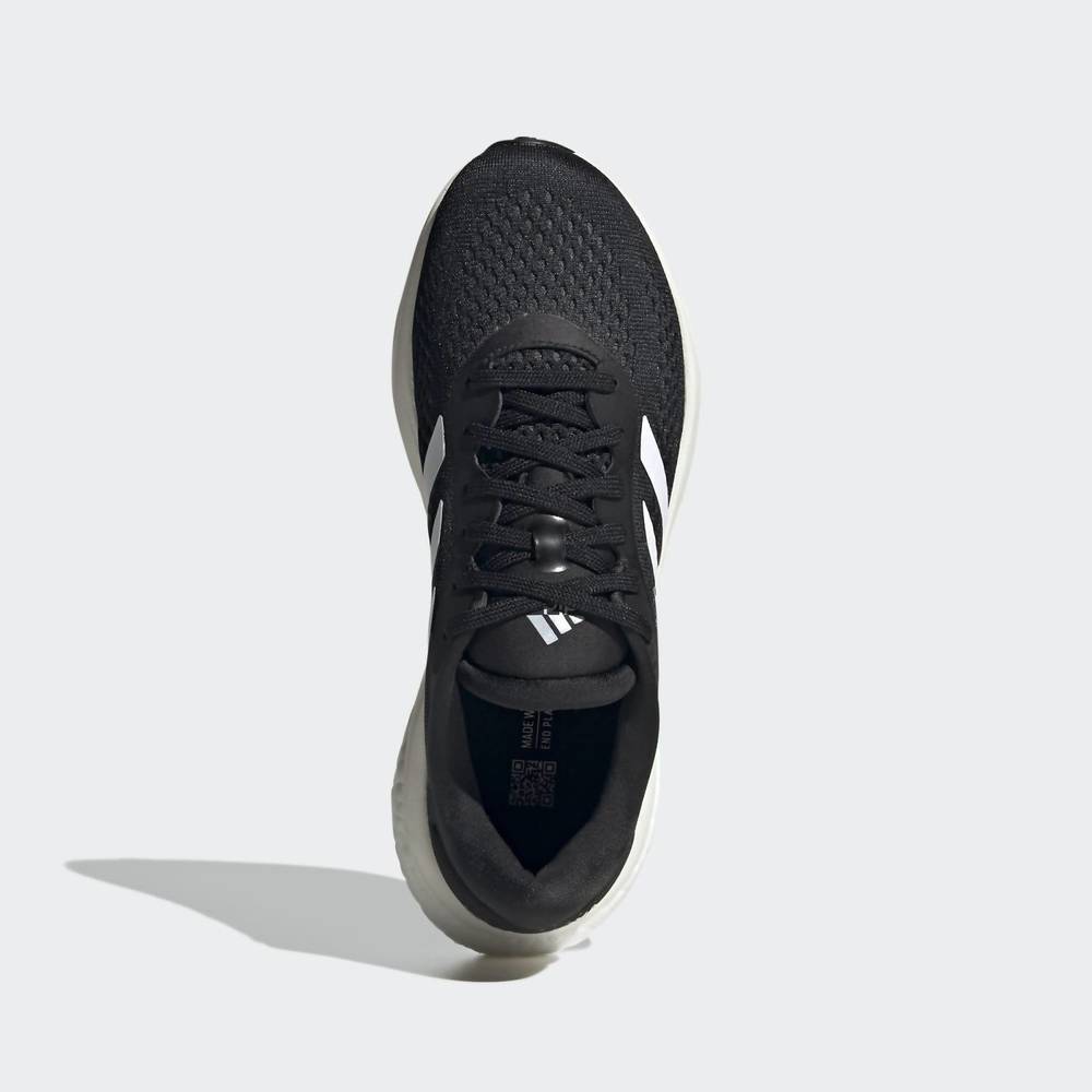 NEW ADIDAS womens supernova 2 running shoes in core black/cloud white/grey six - Picture 5 of 6